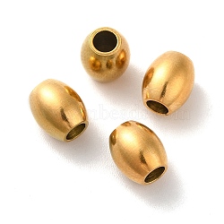 Ion Plating(IP) 304 Stainless Steel Beads, Barrel, Golden, 7.5x6.5mm, Hole: 3mm(STAS-G071-60G)