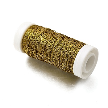 Iron Wavy Wires, Golden, 0.3mm, about 82.02 Feet(25m)/Roll