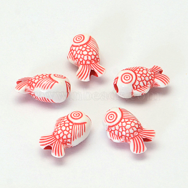 Fish Craft Style Acrylic Beads(X-SACR-R886-10)-2
