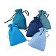 5 Colors Blue Burlap Packing Pouches(ABAG-X0001-04)-1