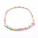 Colliers ronds de perles graduées en acrylique pour enfants(NJEW-JN03433)-2