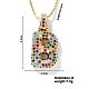 Brass Pave Colorful Cubic Zirconia Letter Pendant Box Chain Necklaces(NU0575-2)-1