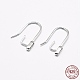 Rhodium Plated 925 Sterling Silver Earring Hooks(STER-F033-52P)-1