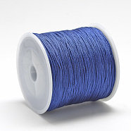 Nylon Thread, Chinese Knotting Cord, Midnight Blue, 0.4mm, about 174.98 Yards(160m)/Roll(NWIR-Q008B-335)