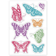PVC Plastic Stamps, for DIY Scrapbooking, Photo Album Decorative, Cards Making, Stamp Sheets, Butterfly Pattern, 16x11x0.3cm(DIY-WH0167-56-273)