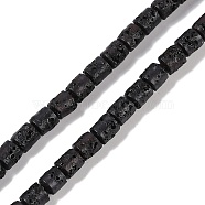 Natural Lava Rock Beads Strands, Column, 5x4mm, Hole: 1mm, about 76pcs/strand, 14.96''(38cm)(G-A234-E02-03)