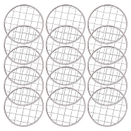 15Pcs Galvanized Iron Mason Jar Flower Frog Lid, Insert Grid Organizer for Canning Jars, Flat Round, Platinum, 84x2mm(AJEW-GF0007-42)