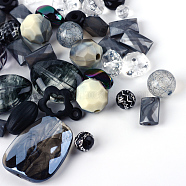Acrylic Beads, Mixed Shapes, Dark Slate Gray, 5.5~28x6~20x3~11mm, Hole: 1~5mm(X1-SACR-S756-13)