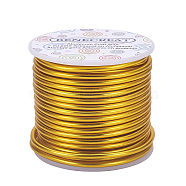 Round Aluminum Wire, Champagne Yellow, 9 Gauge, 3mm, about 55.77 Feet(17m)/roll(AW-BC0001-3mm-08)