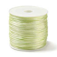 Nylon Rattail Satin Cord, Beading String, for Chinese Knotting, Jewelry Making, Yellow Green, 1mm, about 32.8 yards(30m)/roll(NWIR-L006-1mm-31)