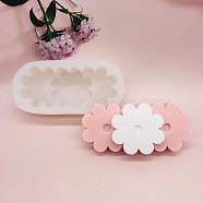 Candle DIY Food Grade Silicone Molds, For Candle Making, Flower, 13.5x6.7x4.3cm(PW-WG41368-01)