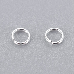 304 Stainless Steel Jump Rings, Open Jump Rings, Silver Color Plated, 20 Gauge, 5x0.8mm, Inner Diameter: 3.5mm(X-STAS-E464-09A-S)