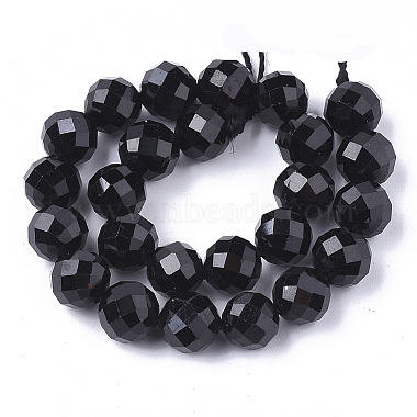 Natural Black Tourmaline Beads Strands(X-G-S345-8mm-002)-2