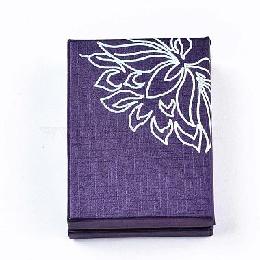 Purple Rectangle Paper Jewelry Set Box