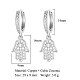 Brass Micro Pave Clear Cubic Zirconia Hoop Earrings(EJEW-OY001-09P)-2