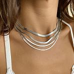 304 Stainless Steel Snake Chain Necklaces for Women, Stainless Steel Color, 2mm, 19.69 inch(50cm)(WG80FEF-23)