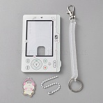 Rectangle Acrylic & PET Plastic Photocard Holder, ID Badge Holder, with Iron Clasps, Medium Aquamarine, 110x72x6mm(HJEW-WH0102-005A-01)