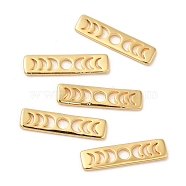 Brass Moon Phase Bar Pendants, Long-Lasting Plated, Rectangle, Real 18K Gold Plated, 20x5x1mm(X-KK-H756-01G)