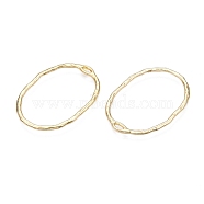 Oval Rack Plating Alloy Pendants, Cadmium Free & Nickel Free & Lead Free, Golden, 30x21.5x1mm, Hole: 1x3mm(PALLOY-T090-01G-B-NR)