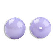 Opaque Resin Beads, Round, Medium Purple, 12x11.5mm, Hole: 1.6~1.8mm(RESI-N034-27-S07)