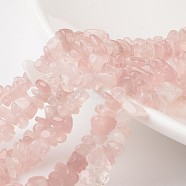 Chip Natural Rose Quartz Bead Strands, 4~6x8~12x2~4mm, Hole: 1mm, about 32 inch(G-M344-50)