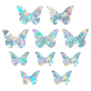 Rainbow Prism Paster, Window Sticker Decorations, Butterfly, Colorful, 9x6.3cm, 12x8.5cm, 10pcs/set(DIY-WH0203-77)