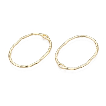 Oval Rack Plating Alloy Pendants, Cadmium Free & Nickel Free & Lead Free, Golden, 30x21.5x1mm, Hole: 1x3mm