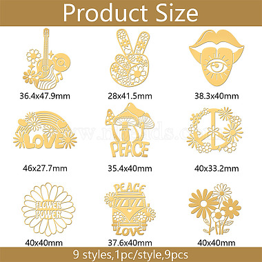 9Pcs 9 Styles Nickel Decoration Stickers(DIY-WH0450-047)-2