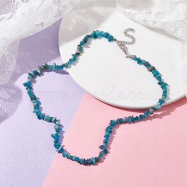 Natural Apatite Chip Beaded Necklace(NJEW-JN04615-15)-2