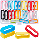 36Pcs 9 Colors Silicone Replacement Watch Band Strap Loops(SIL-GF0001-10)-1