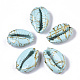 Perles de coquille de cauris naturelles peintes à la bombe(X-SSHEL-R047-03-A04)-2