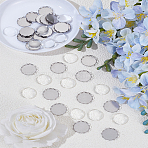 DIY Flat Round 304 Stainless Steel Cabochon Making Kits, Stainless Steel Color, Tray: 16mm, 17x3mm(DIY-LP0005-06)