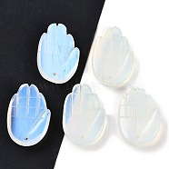 Opalite Pendants, Hansa Hands, 26~27x18.5~19x6~6.5mm, Hole: 1.5mm(G-K359-03N)