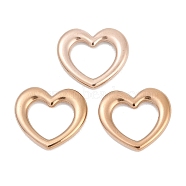 Ion Plating(IP) 304 Stainless Steel Linking Rings, Heart, Rose Gold, 15.8x17.5x2.2mm, Hole: 10x11mm(STAS-L022-365RG-02)