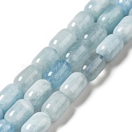 Natural Aquamarine Beads Strands, Column, 9x6mm, Hole: 1~1.2mm, about 20~21pcs/strand, 7.09~7.48 inch(18~19cm)(G-G980-26)