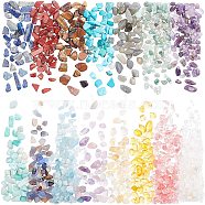 PandaHall Elite 375G 15 Style Natural & Synthetic Gemstone Beads, Undrilled/No Hole, Chips, 25g/style(G-PH0001-40)