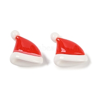 Christmas Theme Opque Resin Decoden Cabochons, Hat, 12.5x12x7mm(CRES-M036-03E)