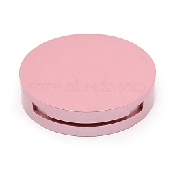 Reusable Plastic False Eyelashes Bottles, Empty Bottles, Flat Round, Pink, 73.5x17mm(MRMJ-WH0063-45A)