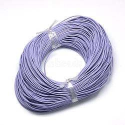 Spray Painted Cowhide Leather Cords, Medium Purple, 2.0mm, about 100yards/bundle(300 feet/bundle)(WL-R001-2.0mm-20)