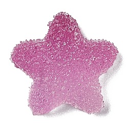 Resin Decoden Cabochons, Imitation Candy, Two Tone, Gradient Color, Star, Orchid, 17x18x6mm(CRES-Y001-02A-05)