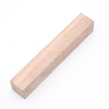 Wood Block, for Pen Making, Cuboid, Antique White, 13.3x2.1x2.1cm