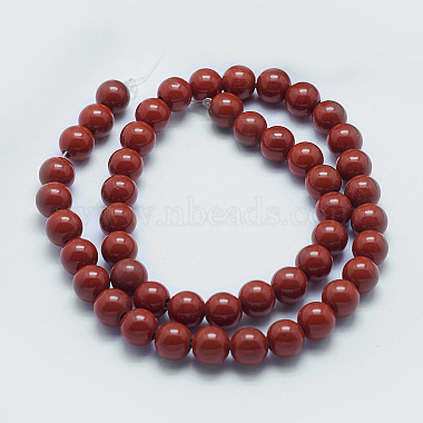 Natural Red Jasper Beads Strands(G-I199-25-6mm)-2