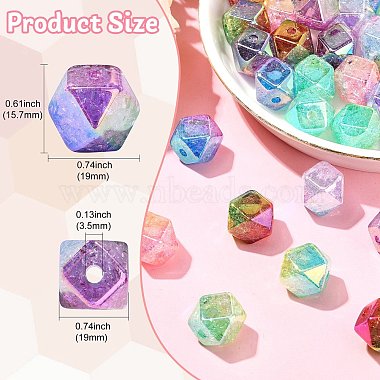 50Pcs Transparent Crackle Acrylic Beads(OACR-CJ0001-97)-2