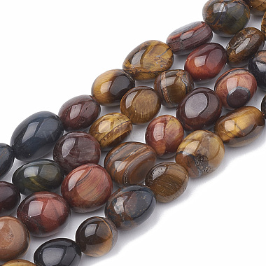 8mm Oval Tiger Eye Beads