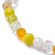 bracelets extensibles en perles rondes à facettes en verre(BJEW-JB10057-03)-4