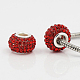 Large Hole Rondelle Resin Pave Grade A Rhinestone European Beads(CPDL-H001-19)-1
