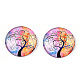 DIYのプロジェクトのための半円形/ドームツリーパターンガラス売春カボション(GGLA-Q037-25mm-M28-09)-3