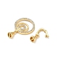 Brass Micro Pave Clear Cubic Zirconia Fold Over Clasps(KK-K428-04G)-2