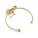 304 bracelets manchette à nœud papillon en acier inoxydable pour femmes(AJEW-R100-01B-G)-2