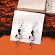 Alloy with Handmade Lampwork Stud Dangle Earrings(LA-CBA71FC-01P-B)-1